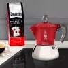 Moka katls Bialetti Moka induction 0,1 L sarkans sudrabains