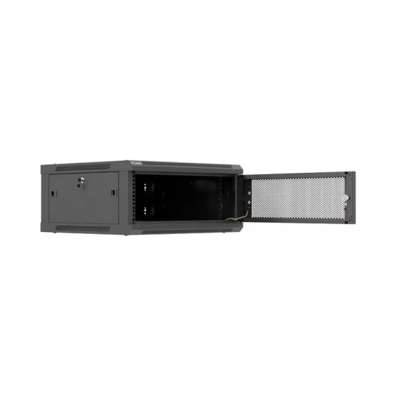 LANBERG 19 collu 4U montāžas skapis pie sienas 600x600 mm, melns