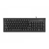 Vadu pilnizmēra tastatūra NATEC MORAY mājai/birojam USB QWERTY US International melna, 104 taustiņi, ciparu bloks