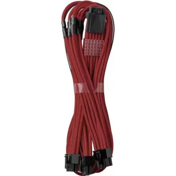 CableMod 12VHPWR uz 3× PCIe ModMesh kabelis 60 cm — CableMod C-Series Pro (Tumši sarkanā krāsā)