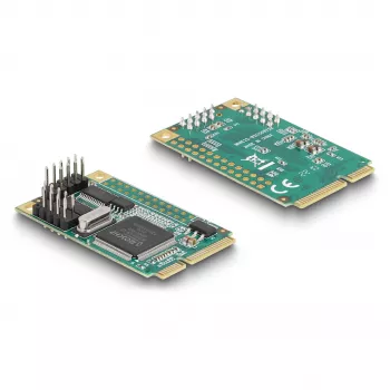 DeLOCK Mini PCIe karte pilna izmēra uz 2 x sērijveida RS-232 D-Sub 9 kontaktu