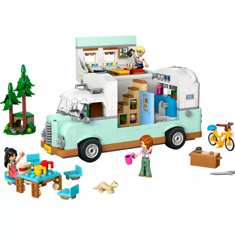 LEGO kempera komplekts 42663 — LEGO Friends kemperis, 778 detaļas, 3 minilelles, vecums 7+