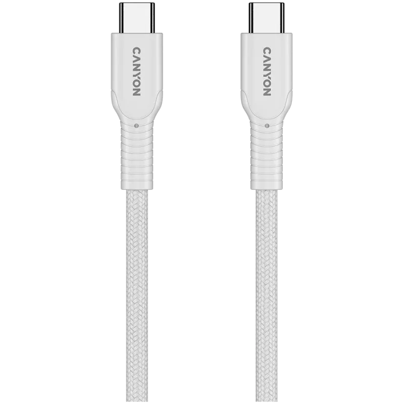 CANYON kabelis OnWire 60CL C-C 60W COLOR Pīts 1m Balts