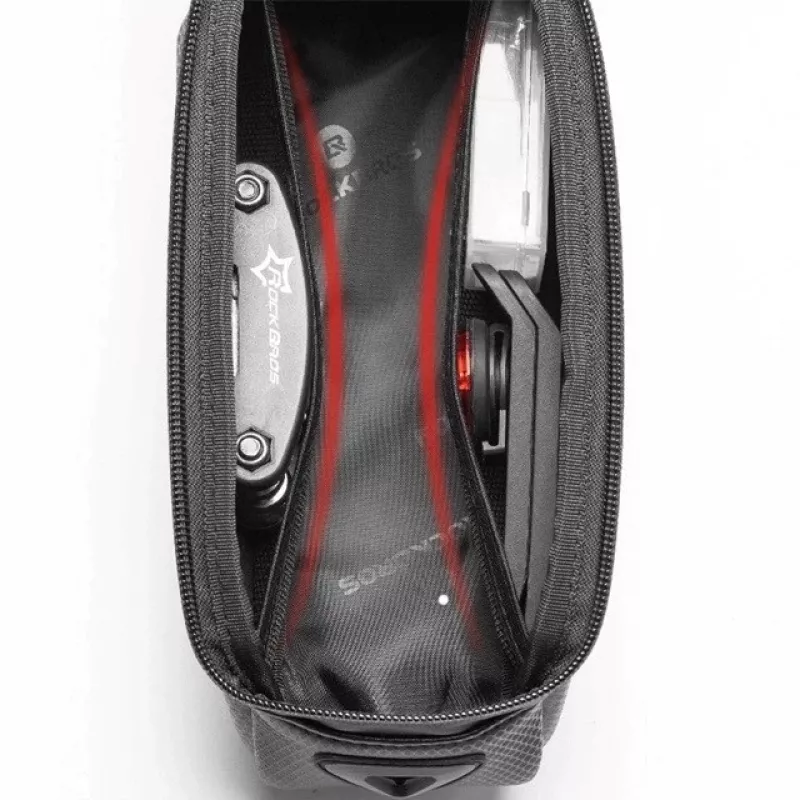 Rockbros B68 Velosipēda rāmja soma Tālruņa kabata 1,7 l Melna