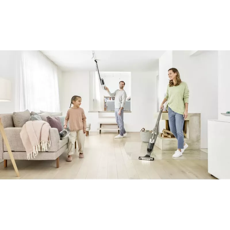 Bosch BBH3ALL23 stieņa putekļsūcējs/elektriskā slota 2-in-1 stieņa putekļsūcējs Ar bateriju Sausā tīrīšana Bez maisiņa 0,4 l Šampanietis, Metālisks
