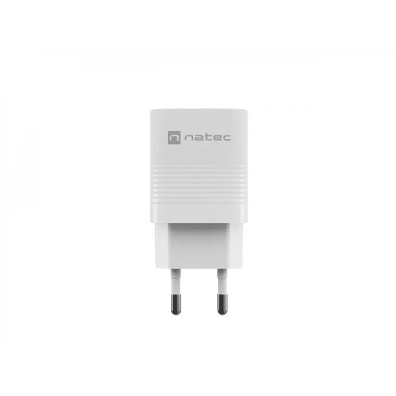 Vadu mobilo ierīču lādētājs NATEC NUC-2140, 30W, USB-C PD 3.0 + USB-A, Samsung AFC, Balts