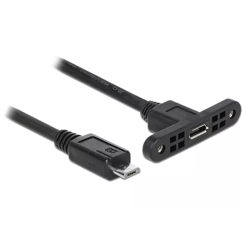 USB kabelis DeLOCK 85245 USB 2.0 0,25 m Micro-USB B melns