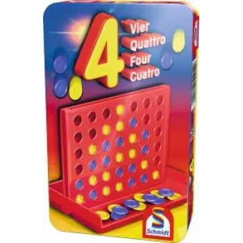 Schmidt Spiele Vier (51214) - Kompakta stratēģiskā galda spēle 2 spēlētājiem no 6 gadiem
