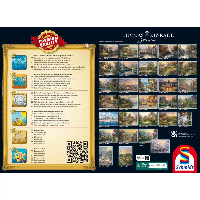 Puzle schmidt spiele Thomas Kinkade Studios “Santa's Silent Night” 1000 gabali