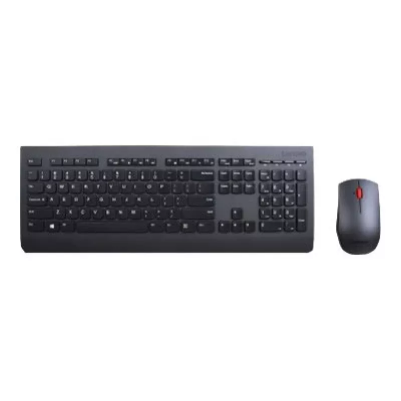 Lenovo 4X30H56829 tastatūra un pele, universāls RF bezvadu, QWERTY, ASV angļu, melns