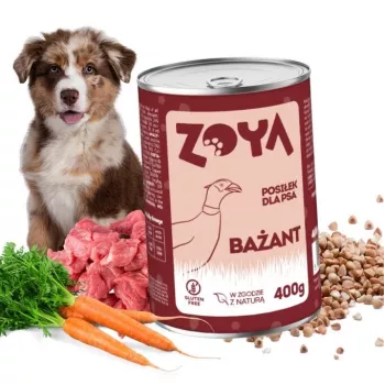 ZOYA fazāns – mitrā suņu barība 400g konservos