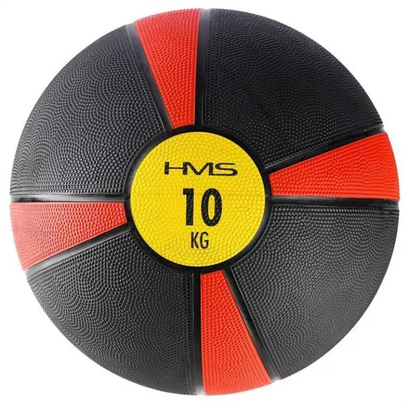 HMS Fitness NK10 medicīnas bumba 10 kg Melna, Sarkana