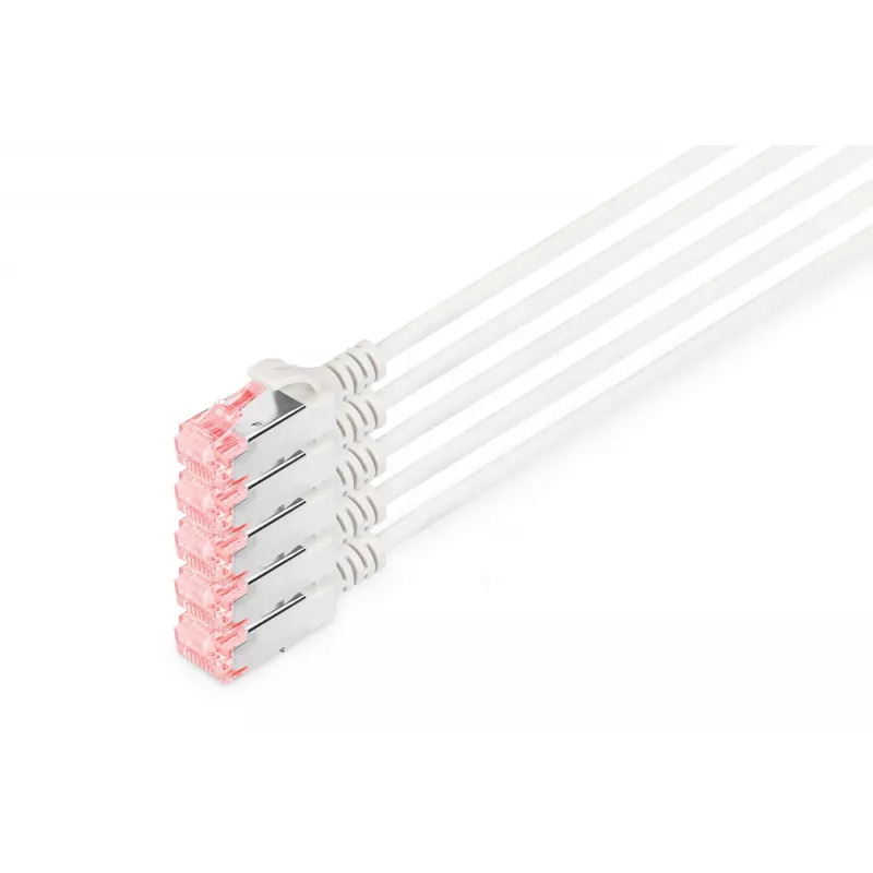Tīkla kabelis Digitus CAT 6 U/FTP plāns plāksteru vads RJ-45 Cat6 10m pelēks