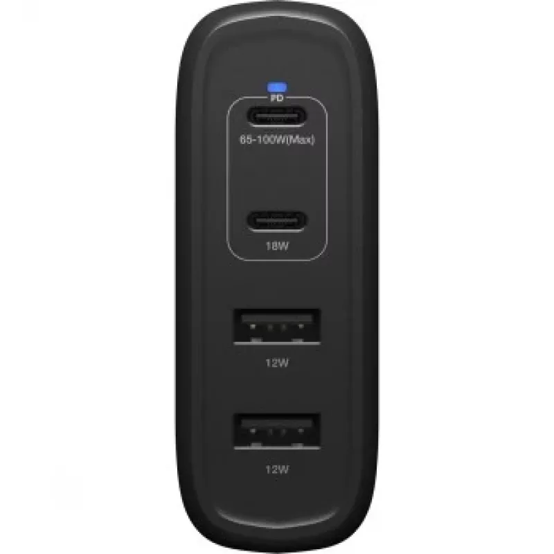 Sienas lādētājs OTTERBOX 78-81343 100W GaN ar 2× USB-C un 2× USB-A portiem