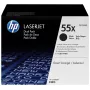 HP 55X 2 iepakojumi lielas ietilpības melns oriģinālais LaserJet tonera kārtridžs
