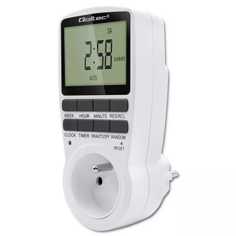 Elektroniskais taimeris QOLTEC PC0628 ar LCD displeju, 24 stundu atpakaļskaitīšana