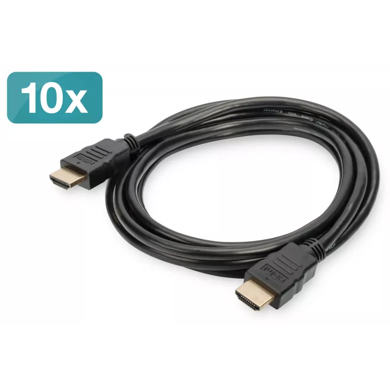 HDMI kabelis Digitus AK-990920-020-S 2m 10 gab. iepakojums