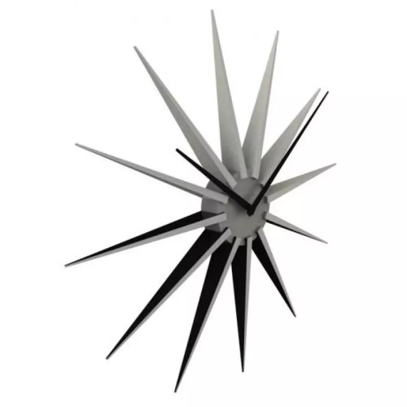 NeXtime klok 3051zi Nova, Ø50 cm, sienas, melns/sudrabs