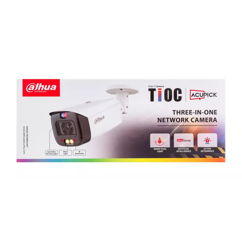 8MP Smart Dual Light Active Deterrence Fixed-focal Bullet WizSense tīkls Camera