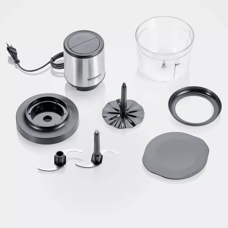 Elektriskais pārtikas smalcinātājs Severin KM 3867 1 L 400 W melns sudraba caurspīdīgs