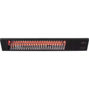 Infrasarkanais sildītājs SUNRED PRO25W-SMART, pie sienas stiprināms trīsstūrveida tumšs, 2500 W, melns, IP55