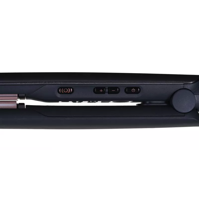 Taisnotājs Remington S8598 Warm Melns pelēka — keramikas plāksnes 11 cm, 5 siltuma līmeņi, 160–230 °C, 3 m vads, pārnēsāšanas maciņš