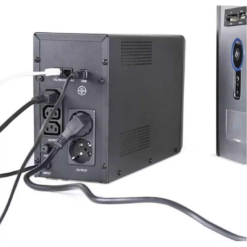 Gembird EG-UPS-035 nepārtrauktās barošanas avots (UPS) Line-Interactive 2 kVA 1200 W 5 AC kontaktligzdas