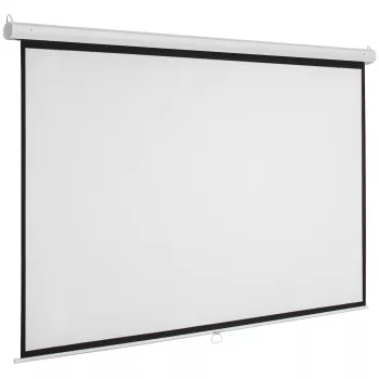 Manuālais projekcijas ekrāns Sponge ES-1, 180 x 180 cm (piestiprināms pie sienas/griestiem, nolaižams)