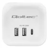 Power Cube QOLTEC 52547 strāvas sadalītājs 3× maiņstrāvas kontaktligzdas, 2× USB-A, 1× USB-C PD 20W