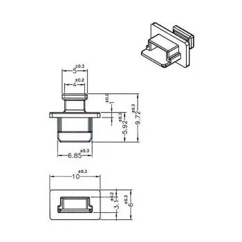 Kontaktligzdas drošības vāciņš USB Mini-B DeLOCK 64011