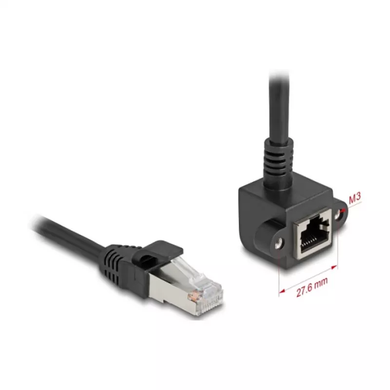 Tīkla kabelis DeLOCK 81097 RJ-45 Cat6 1 m Melns