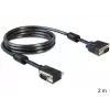 SVGA kabelis DeLOCK 83173 2m VGA D-Sub melns