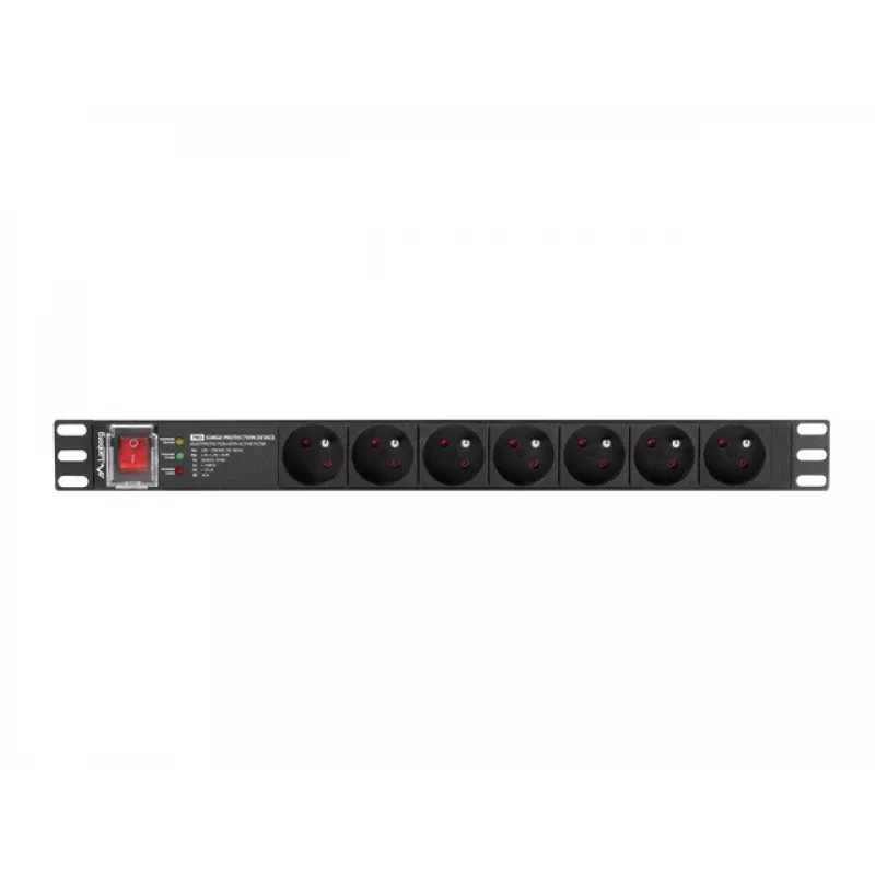 Strāvas sadales bloks PDU Lanberg PDU-PRO-07E-0200-BK