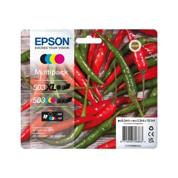 Epson 503 XL tintes kasetne 4 gab. oriģināla augstas (XL) ietilpības melna, ciāna, fuksīna, dzeltena
