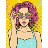 Ravensburger krāsošanas komplekts CreArt ART Collection Canvas Edition — Lady in Pink (PopArt)