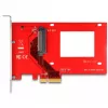 DeLOCK PCI Express x4 karte uz 1 x iekšējo U.3, sarkana sudrabota