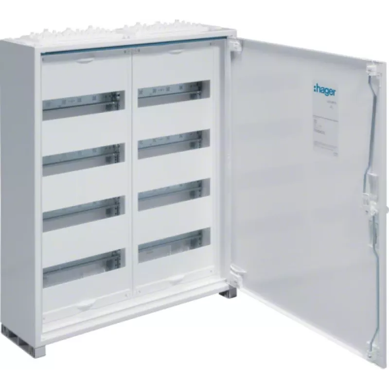 Hager FWB42S. Typ: Freistehendes Gestell, Produktfarbe: Weiß, Internationale Schutzart (IP-Code): IP44. Breite: 550 mm, Tiefe: 161 mm, Höhe: 650 mm (F