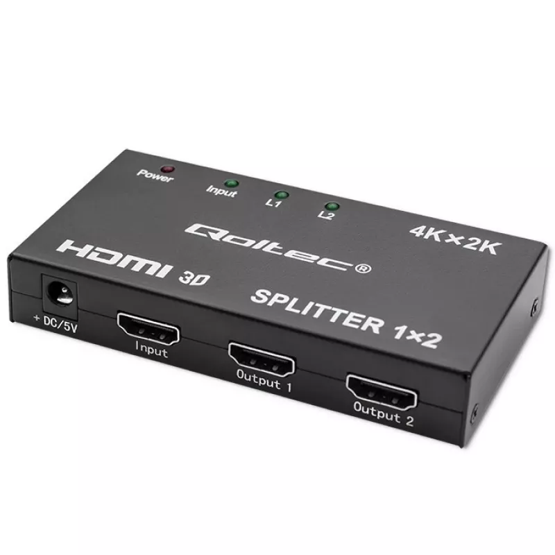 Aktīvs HDMI sadalītājs 2 x HDMI 4Kx2K, 3,4 Gbps