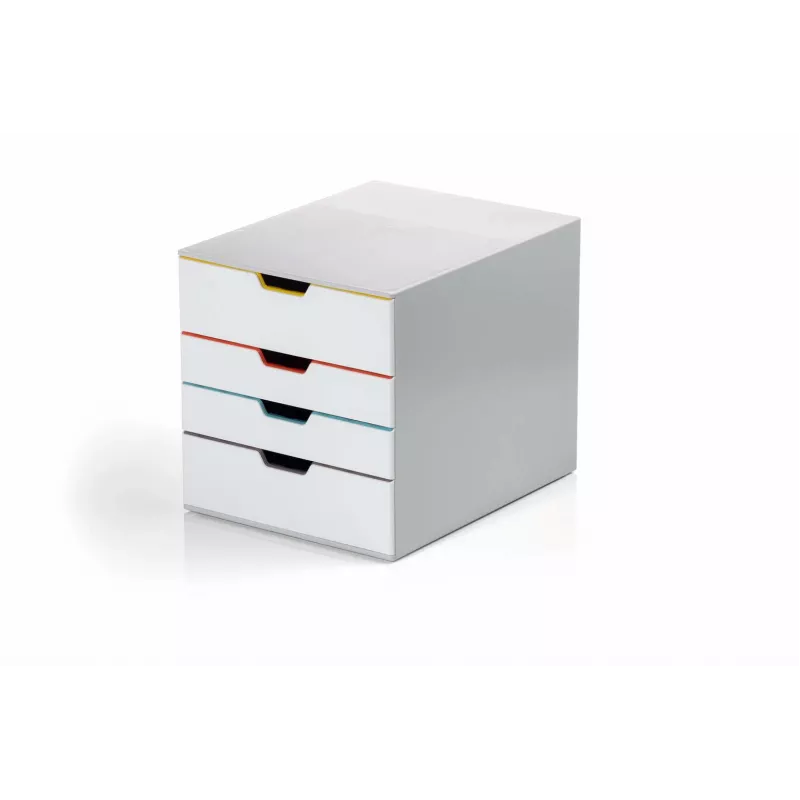 Durable VARICOLOR MIX 4 plastmasas atvilktņu bloks pelēks 4 atvilktnes