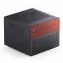 Jonsbo N4 Microtower korpuss melns izturīgs tērauda kompakts datora korpuss