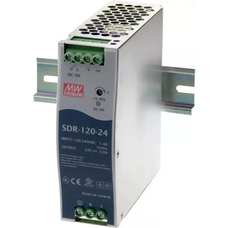 Barošanas bloks MEAN WELL SDR-120-12 120W Metālisks