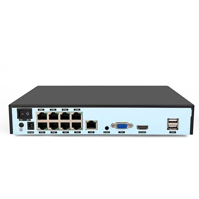 Tīkla videoierakstītājs FOSCAM FN9108HE 8 kanālu 5MP POE NVR Melns