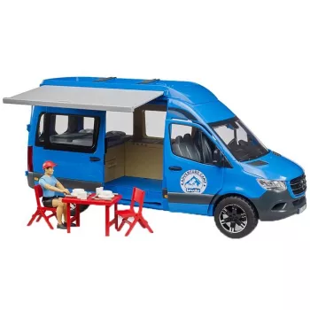 BRUDER kemperis MB Sprinter 02684 ar vadītāju – mēroga transportlīdzekļa rotaļlieta