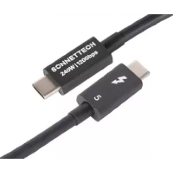 Thunderbolt kabelis Sonnet TCB-TB5-08M, vīr.-vīr., 0,8 m, 80 Gbit/s, melns