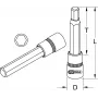Uzgriežņu komplekts KS Tools 911.1325 1/2 collas piedziņa metrisks 2,2 cm diametrs