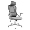Spēļu krēsls huzaro Combat 2.7 — ergonomisks auduma spēļu krēsls, pelēks, sieta atzveltne, regulējams augstums, noliekšanas mehānisms, 120 kg maks.