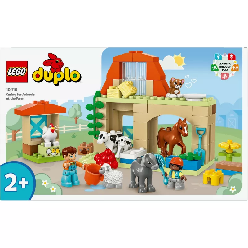 Konstrukciju rotaļlieta LEGO DUPLO Lauku dzīvnieku aprūpes komplekts 10416 — 74 gabali, 2 minifigūras, vecumam no 2 gadiem