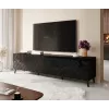 RTV skapis ABETO 200x42x52 melns glancēts