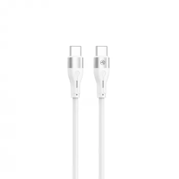 USB Type-C kabelis Tellur TLL155501 1 m, PD 60W, balts