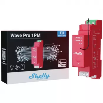 Cietvielu relejs Shelly Qubino Wave PRO 1PM sarkans 16A 110-240V